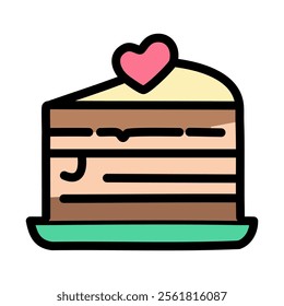 Cake vector, Barbecue related filled design editable stroke icon