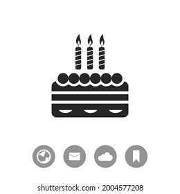 Cake vector black simple icon