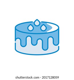 Kuchen Vektorunschärfe Farben Symbol Stil Illustration. EPS10-Datei