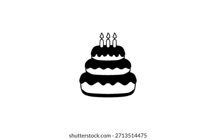 Diseño de Vector, pastel y vela