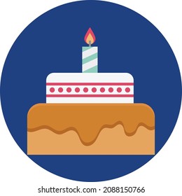 Cake Vector Color Icon which can easily editable


