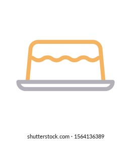 cake vector color line icon 