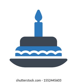cake vector colour glyph icon