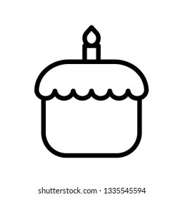 Cake vector, Easter line style icon editable stroke