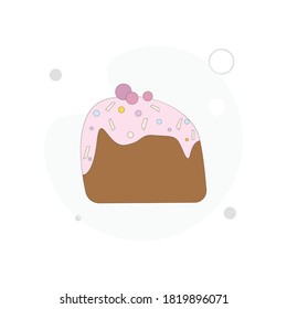 cake vector flat illustration on white background