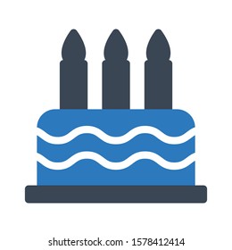 cake vector glyph color icon 