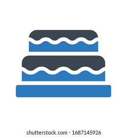 cake vector glyph color icon 