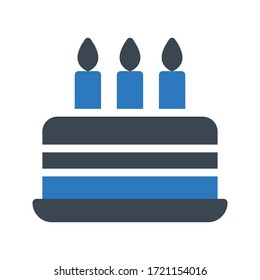 cake vector glyph color icon 