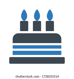 cake vector glyph color icon 