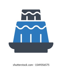 cake vector glyph colour icon