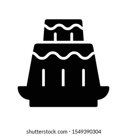 cake vector glyph colour icon