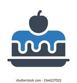 cake vector glyph colour icon 