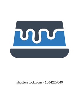 cake vector glyph colour icon 