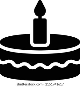 cake vector glyph flat icon