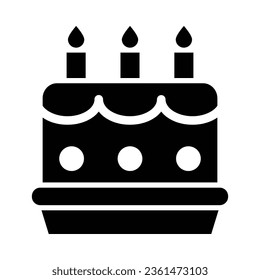 Cake Vector Glyph Icon For Personal And Commercial Use.
