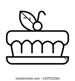 Cake vector icon.
