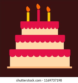 CAKE VECTOR ICON