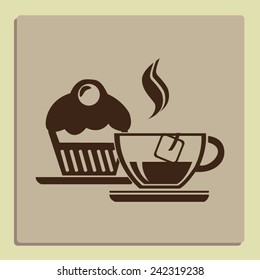 Cake vector icon 