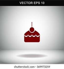 Cake vector icon.