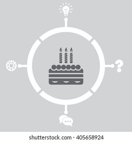 Cake vector icon.