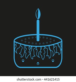 cake, vector icon
