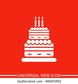 Cake vector icon.