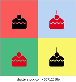 Cake vector  icon.
