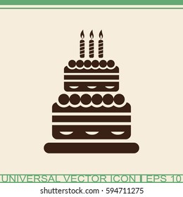 Cake vector icon.