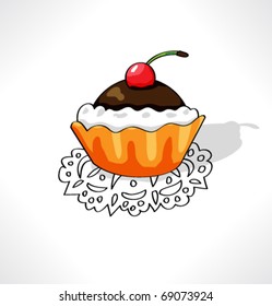 Cake vector icon