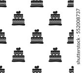Cake vector icon in black style for web
