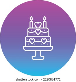 Cake vector icon. Can be used for printing, mobile and web applications.