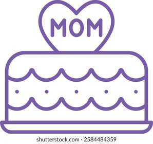 Cake vector icon. Can be used for printing, mobile and web applications.