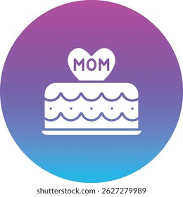 Icono de Vector de pastel. Se puede utilizar para aplicaciones de impresión, móviles y de Web.