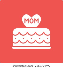 Cake vector icon. Can be used for printing, mobile and web applications.