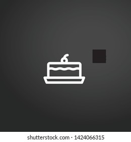 Cake vector icon. Cake concept stroke symbol design. Thin graphic elements vector illustration, outline pattern for your web site design, logo, UI. EPS 10.