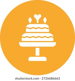 Ilustración de diseño de icono de Vector de pastel