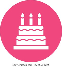 Ilustración de diseño de icono de Vector de pastel