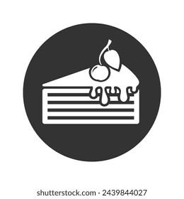 Cake vector icon. food and beverage icon solid style. perfect use for icon, logo, illustration, website, and more. icon design glyph style