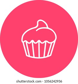 Cake vector icon. Illustration for graphic and web design.