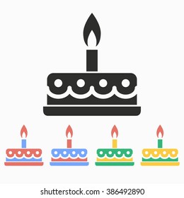 Cake  vector icon. Illustration isolated on white  background for graphic and web design.