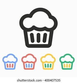 Cake  vector icon. Illustration isolated on white  background for graphic and web design.