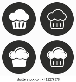 Cake    vector icon. Illustration isolated for graphic and web design.