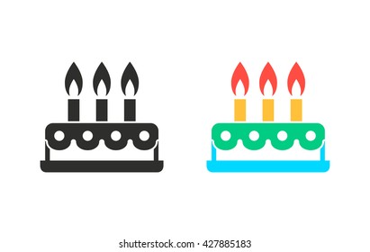 Cake    vector icon. Illustration isolated for graphic and web design.