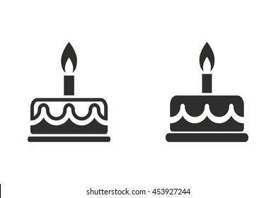 Cake vector icon. Illustration isolated on white background for graphic and web design.