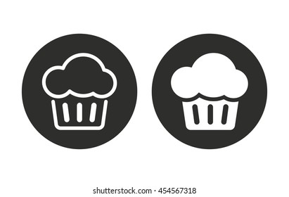 Cake vector icon. Illustration isolated for graphic and web design.