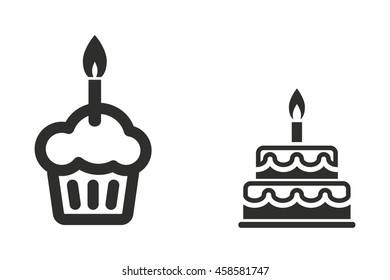 Cake vector icon. Illustration isolated on white background for graphic and web design.