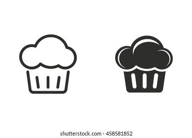 Cake vector icon. Illustration isolated on white background for graphic and web design.