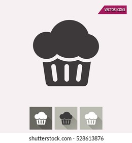 Cake vector icon. Illustration isolated for graphic and web design.