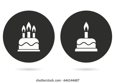 Cake vector icon. Illustration isolated for graphic and web design.