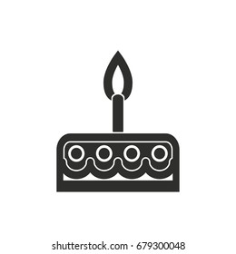 Cake vector icon. Illustration isolated for graphic and web design.